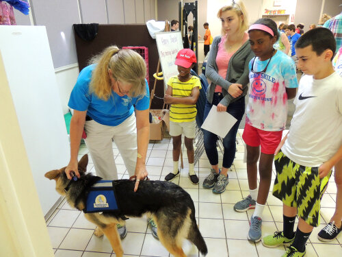 Seeing eye dog visist