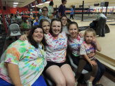Campers and Counselors at the bowling alley