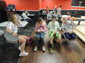 Campers and Counselors at the bowling alley