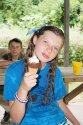 Camper eating ice cream