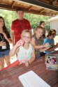 Camper showing off her stress ball