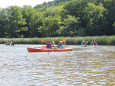 Camper kayaking.