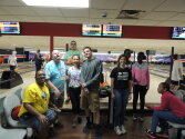 Campers and Counselors at the bowling alley